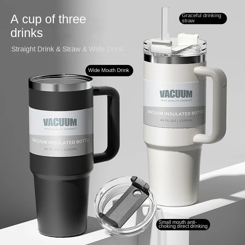 Stainless Steel Car Tumbler with Straw – 304 Insulated