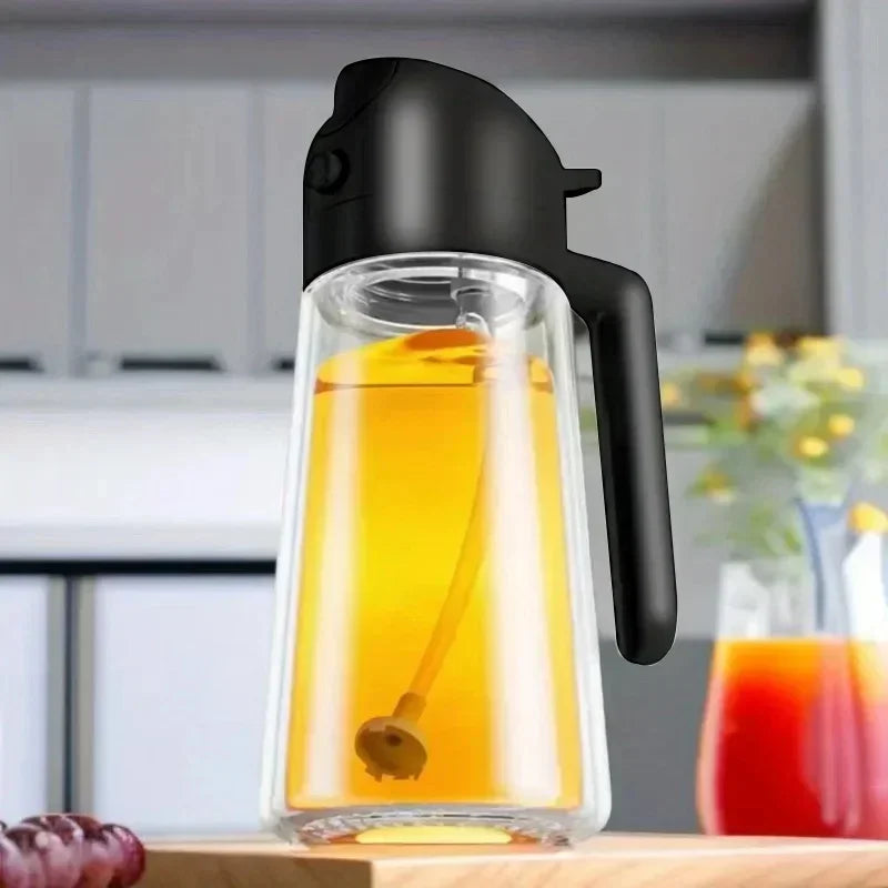 2-in-1 500ML Glass Oil Sprayer – Oil Spray Bottle & Oil Tank for BBQ, Kitchen, Baking, and Picnic