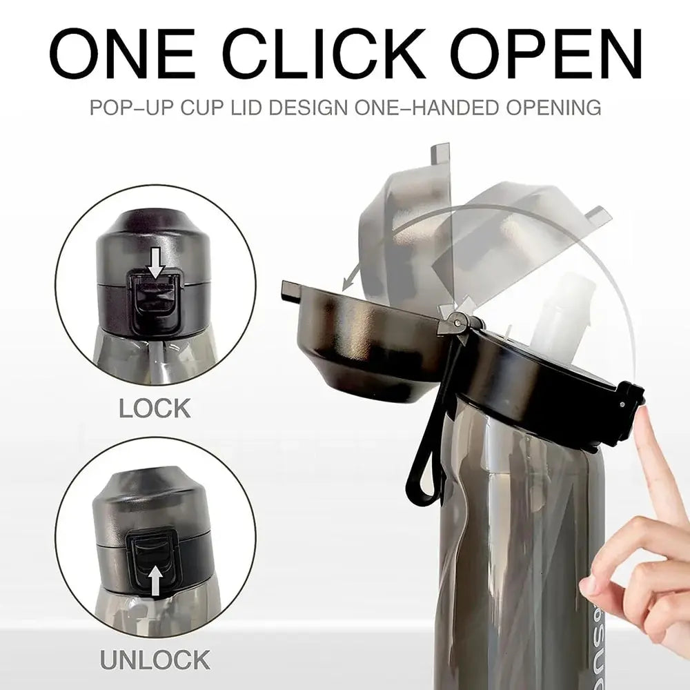 650ml Flavored Sports Water Bottle with Scent Pods