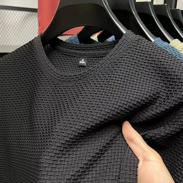 MINISO Men's Bamboo Mesh Ice Silk Short-Sleeve T-Shirt