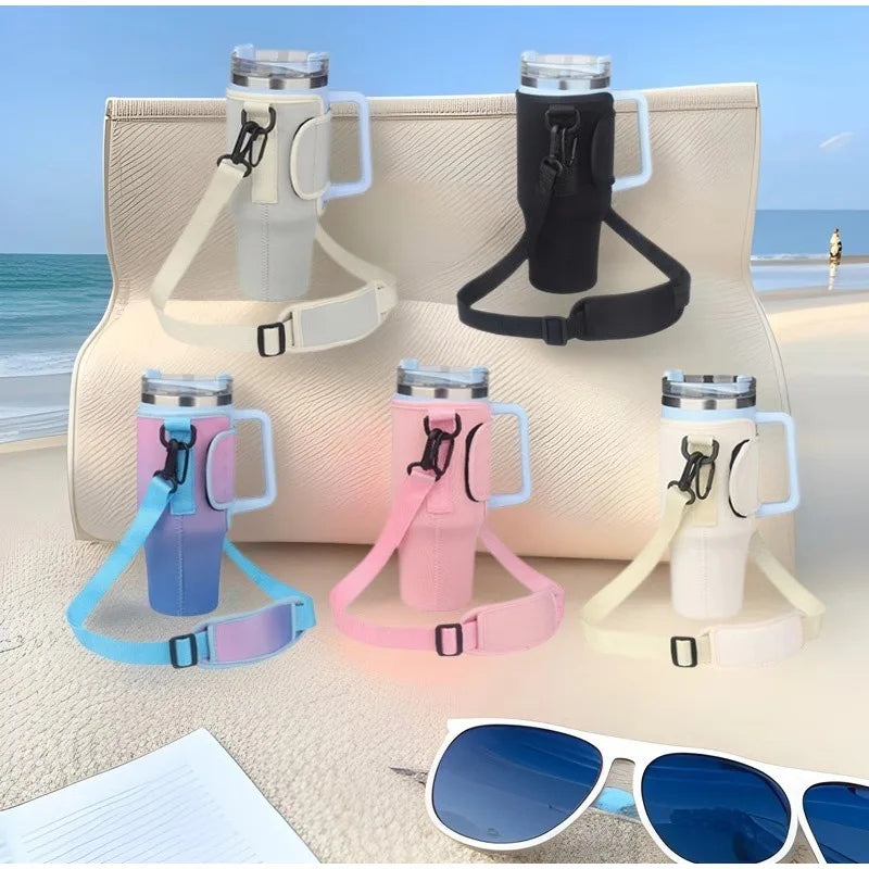 40oz Water Bottle Carrier Bag with Strap