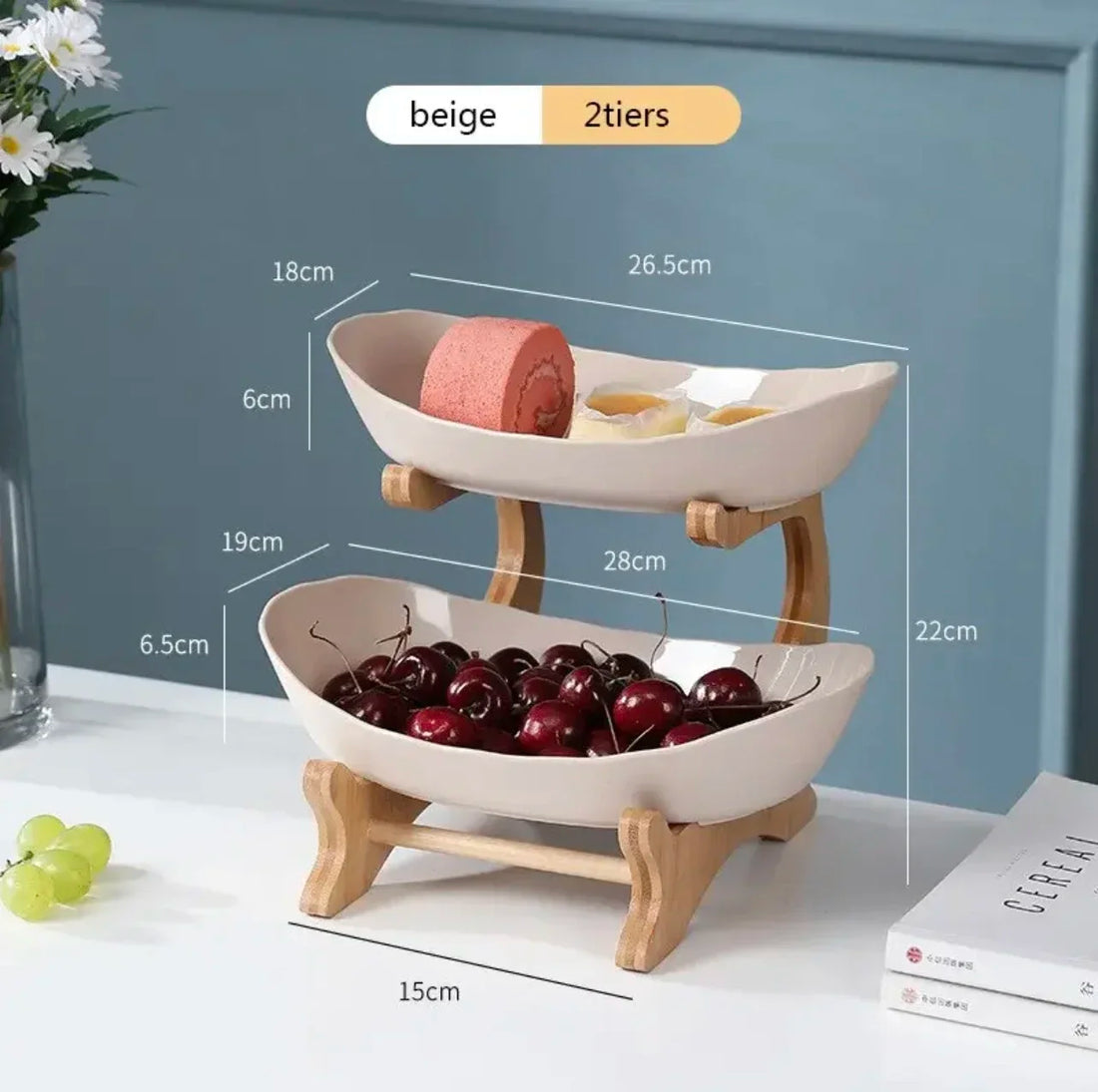 2/3-Layer Wooden Dessert & Fruit Stand