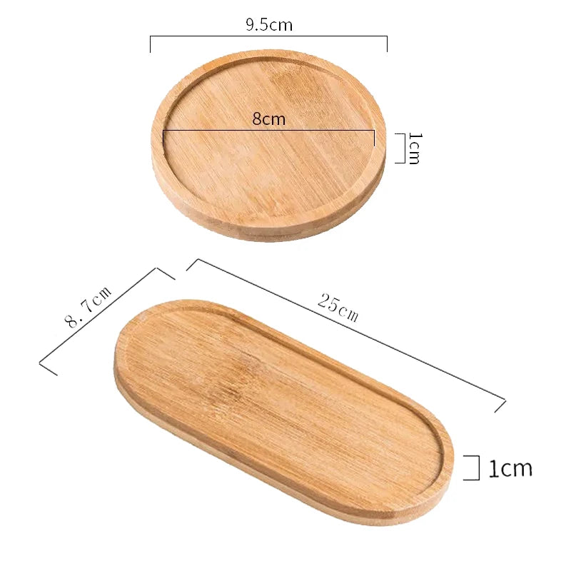 Bamboo Wooden Storage Tray – Oval & Rectangular Options