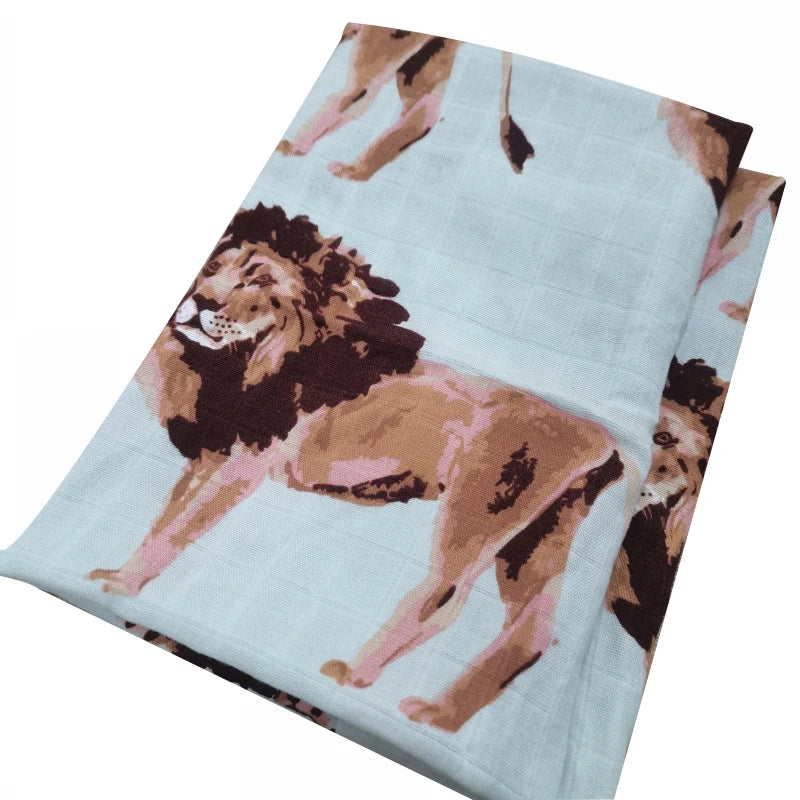 Soft Organic Cotton & Bamboo Baby Muslin Blanket/Bib Wrap