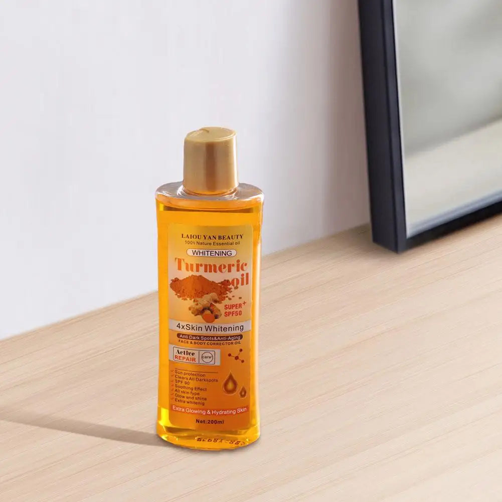 200ml Turmeric & Ginger Essential Oil – Deep Hydration Face & Body Moisturizer