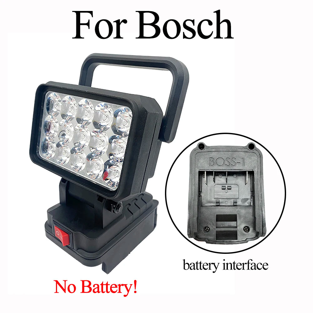 15-Bead LED Work Light – Portable Spotlight for 18V Li-ion Tool Batteries