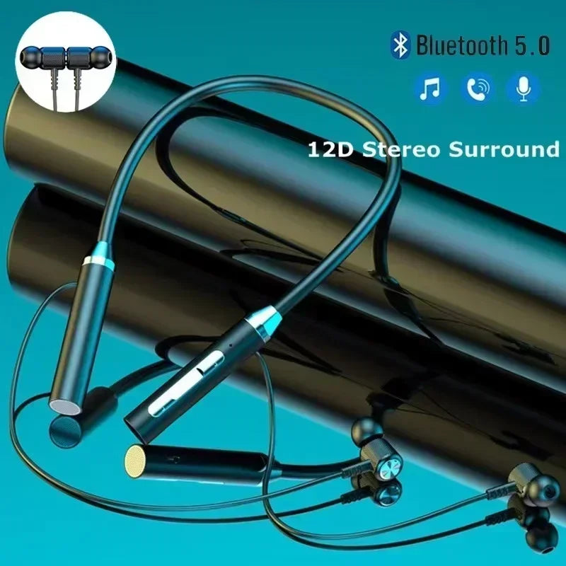 K58 Wireless Bluetooth Neckband Earphones – Waterproof Sports Headset with Mic