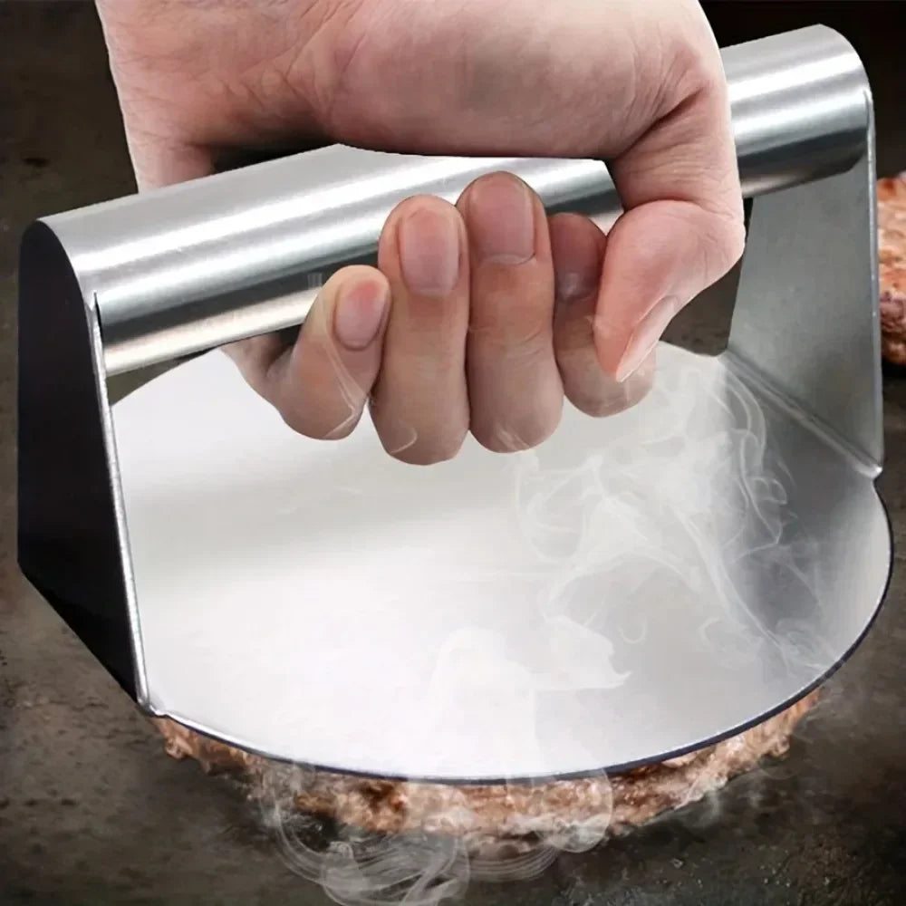 Stainless Steel Smash Burger Press – Hamburger Patties Meat Masher