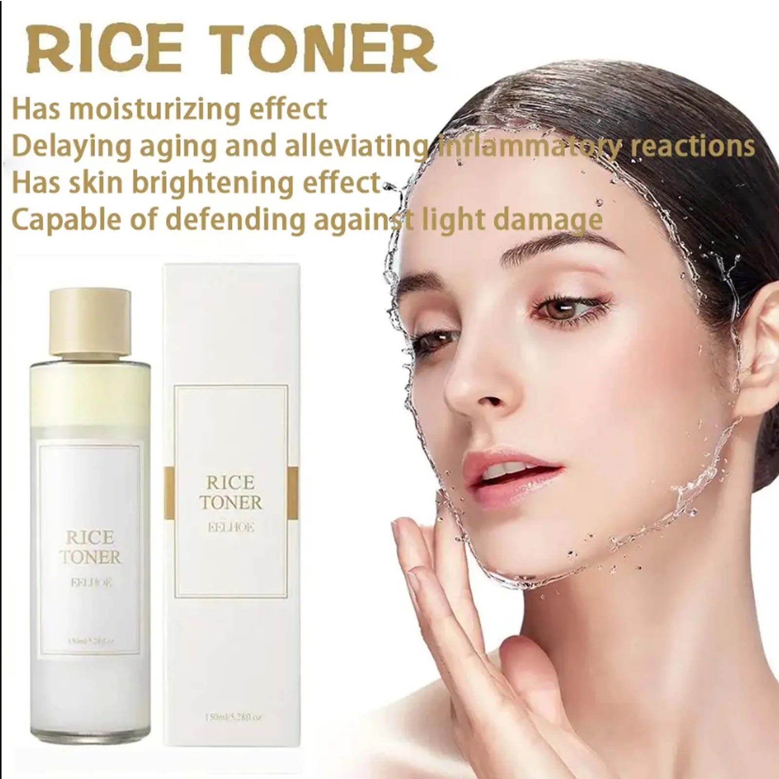 150ml Rice Facial Toner – Moisturizing & Brightening with Niacinamide
