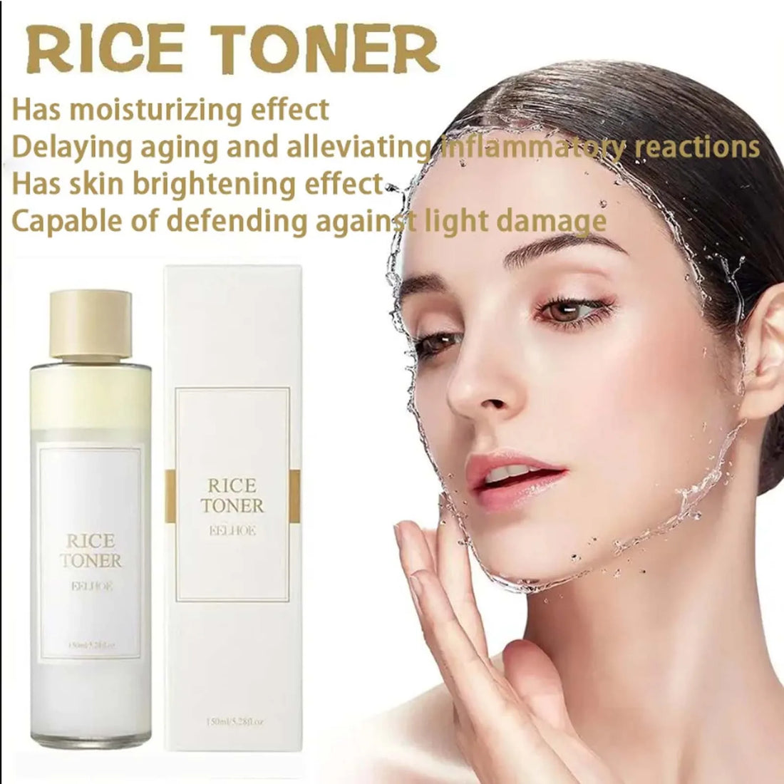 150ml Rice Facial Toner – Moisturizing & Brightening with Niacinamide