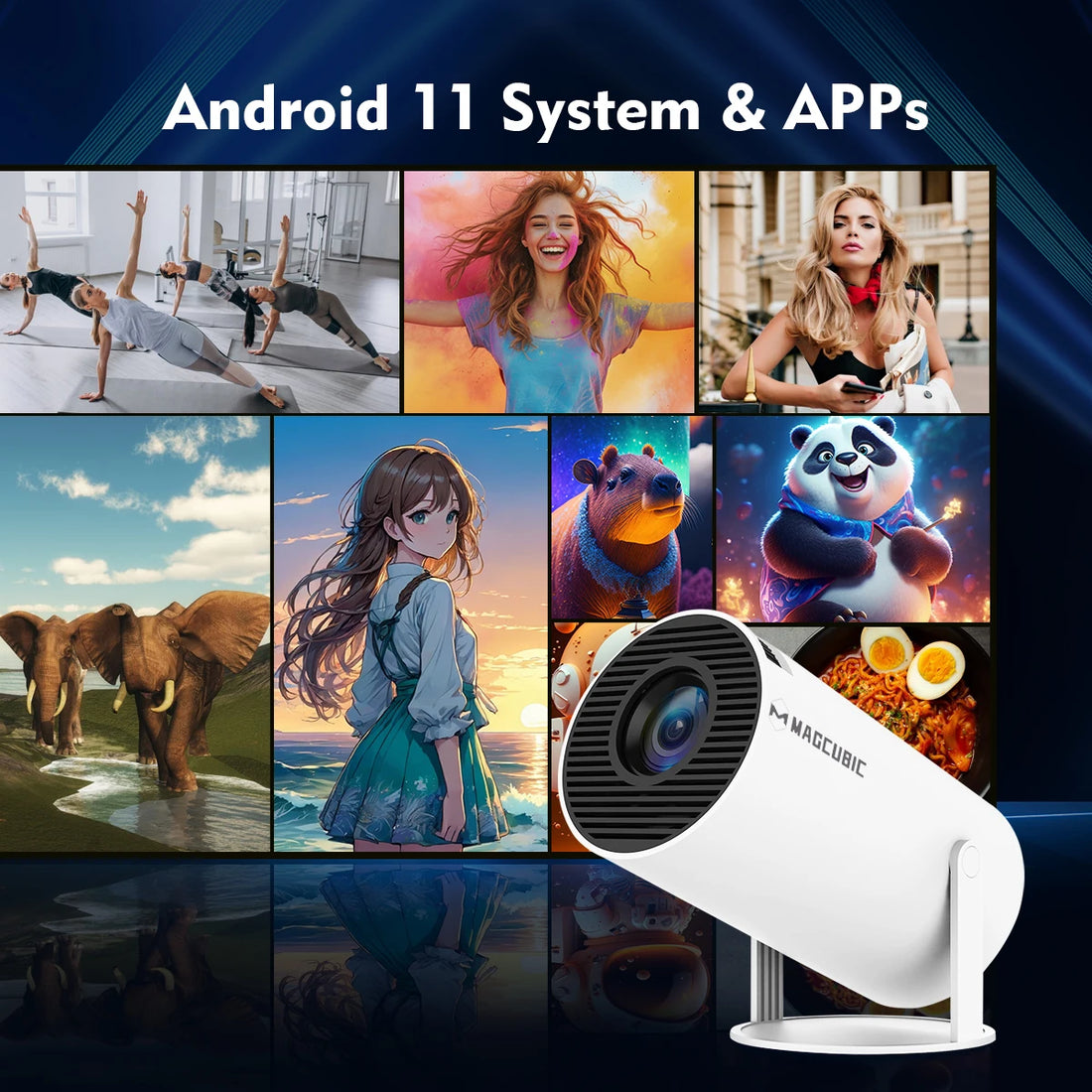 Magcubic HY300 Pro 4K Android Projector – 260 ANSI