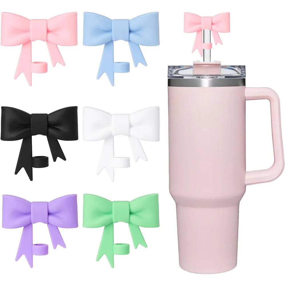 Bow Straw Cover for Stanley 40 & 30 Oz Cup – 10mm Silicone Straw Cap