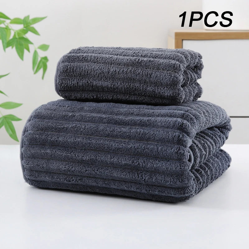 Bamboo Charcoal Coral Velvet Bath Towel – Super Absorbent