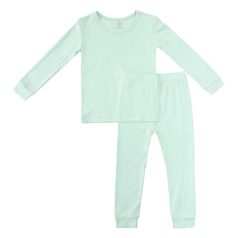 2023 Bamboo Fiber Kids Pajamas - Long Sleeve & Pants