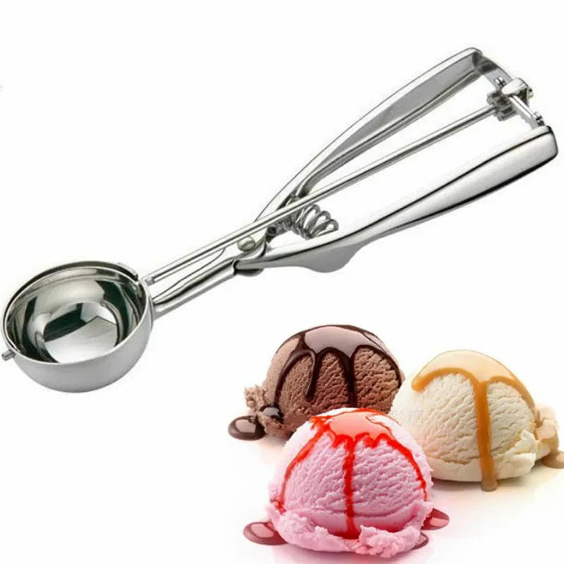 Multi-Style Stainless Steel Ice Cream Scoop Ball Digger – Handmade Ice Cube Mold, Easy Demoulding Kitchen Accessories