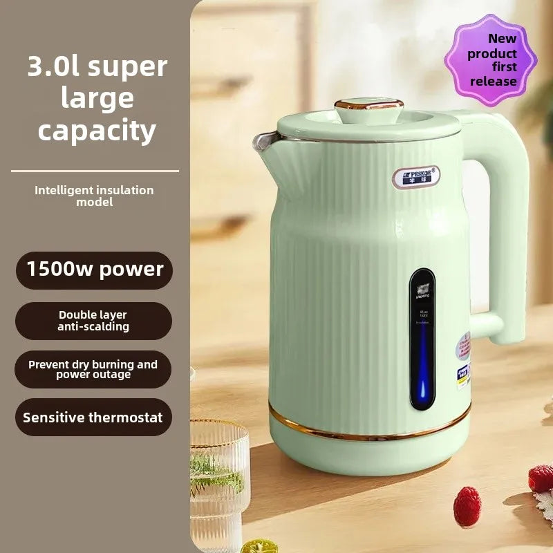 Large Capacity Automatic Breakdown Electrical Kettle – Half Sphere Shape Insulated Thermal Water Heater for Dormitory and Home Use