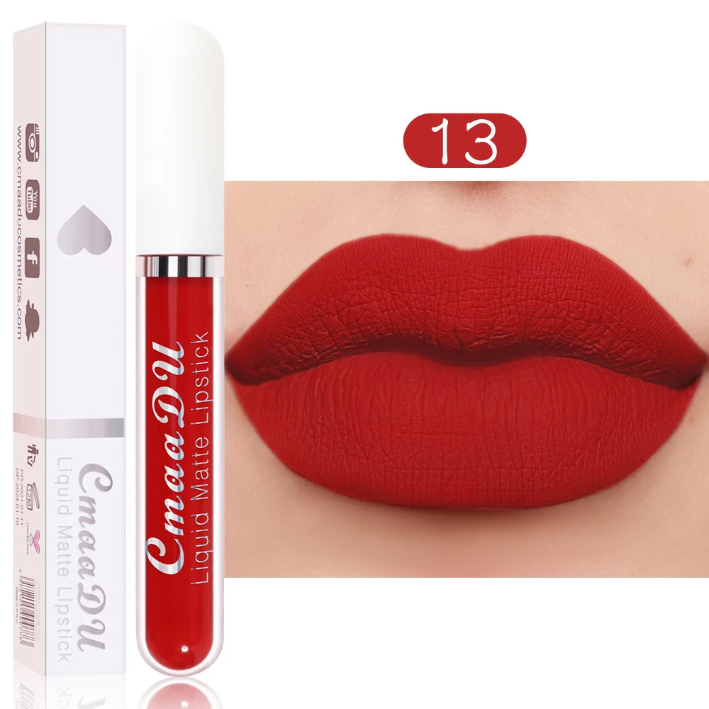 CmaaDu Matte Liquid Lipstick – Long-Lasting, Waterproof Red Lip Stain