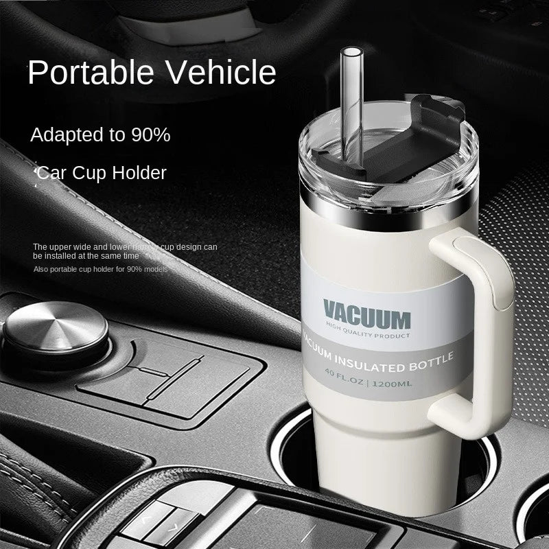 Stainless Steel Car Tumbler with Straw – 304 Insulated