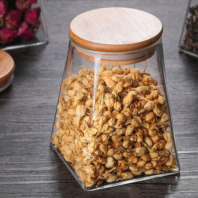 Coffee Beans Vacuum Sealed Tank – Transparent Glass Food Storage Jar with Airtight Seal for Moisture-Proof Storage