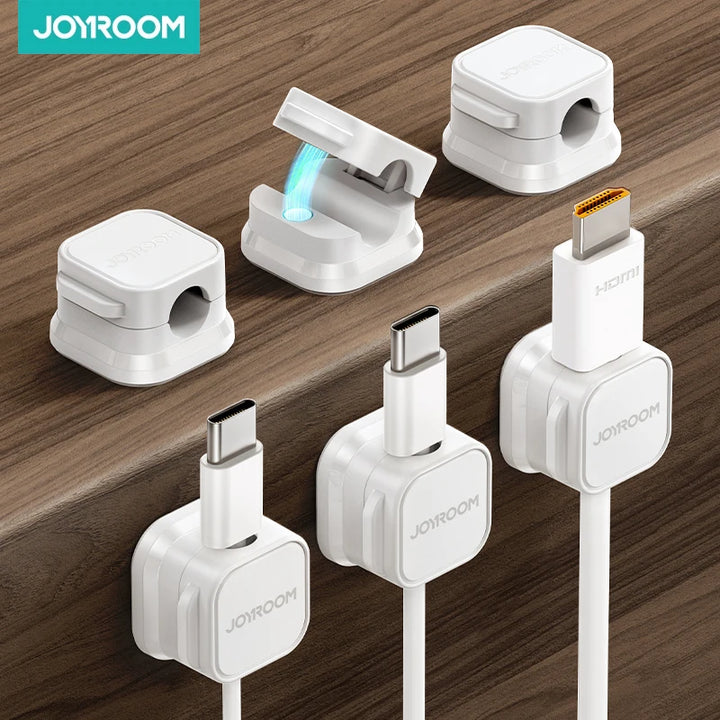 Joyroom Magnetic Cable Clips – 3/6 Pcs Adhesive Cord Organizer for Desk & Home Office