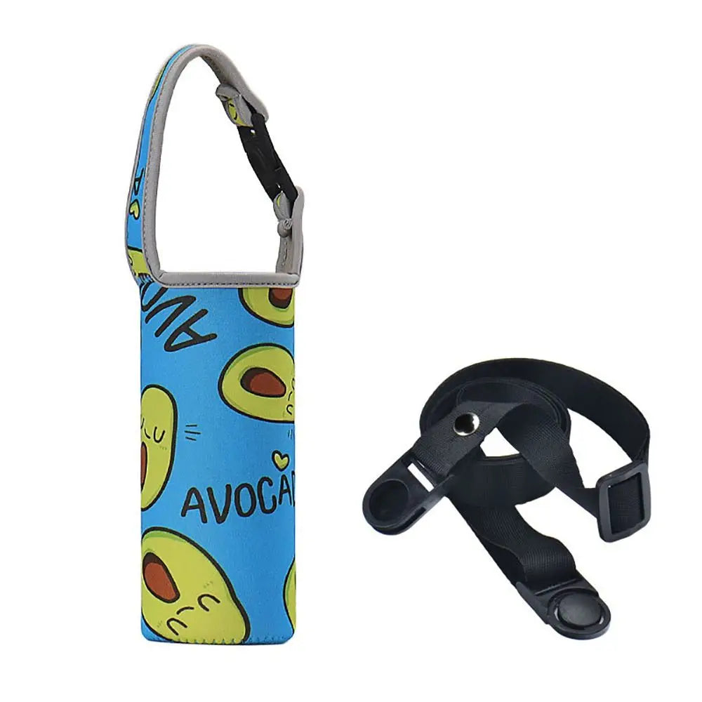 Portable Water Bottle Sleeve with Shoulder Strap – Insulated Pouch for Sports & Camping
