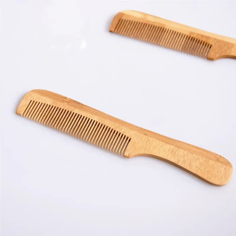 Natural Bamboo Wooden Comb – Anti-Static Hair Brush & Scalp Massage Tool for Men