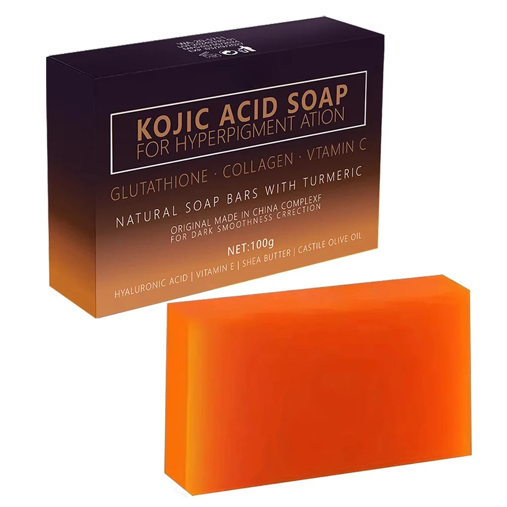 Turmeric Kojic Acid Massage Soap – Handmade for Face & Body