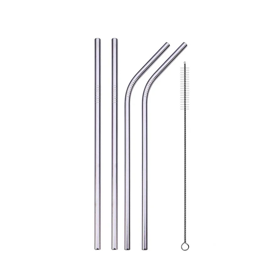 UPORS Reusable 304 Stainless Steel Straw Set