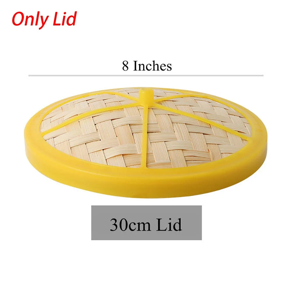 Bamboo Steamer Basket with Lid for Dumplings & Bao Buns