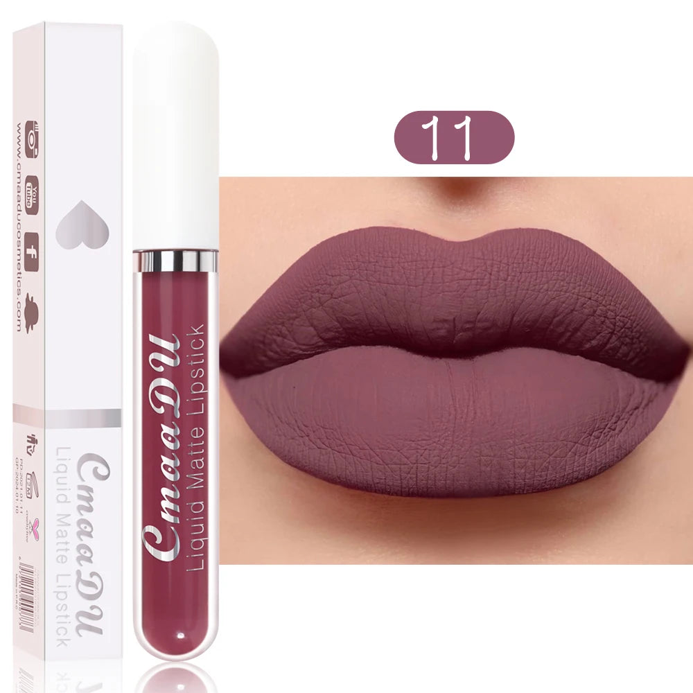 CmaaDu Matte Liquid Lipstick – Long-Lasting, Waterproof Red Lip Stain