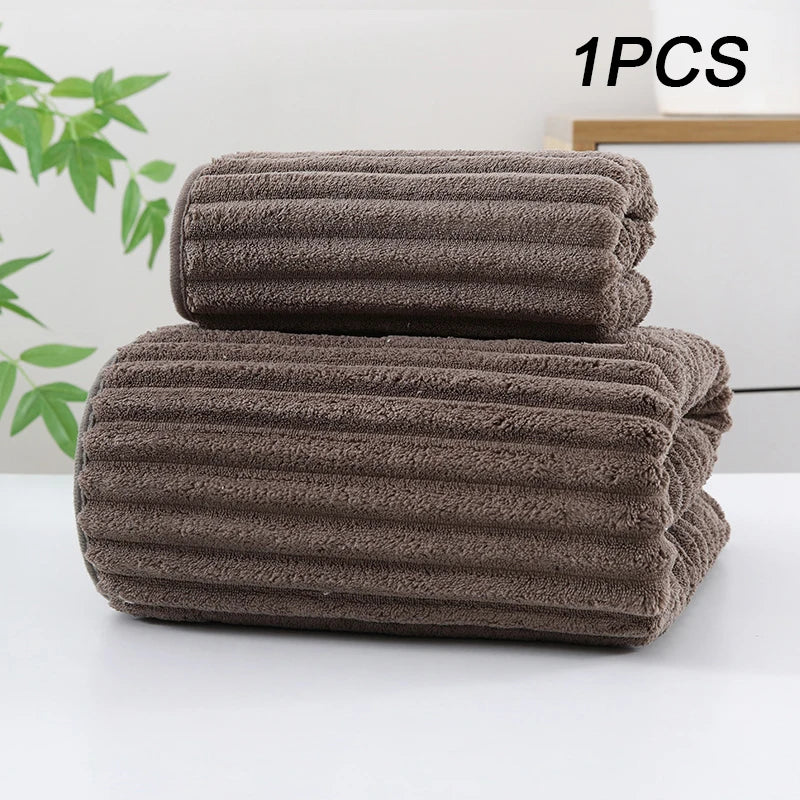 Bamboo Charcoal Coral Velvet Bath Towel – Super Absorbent