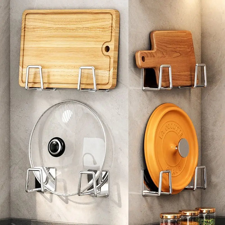 Stainless Steel Kitchen Sponge & Lid Rack – Multifunctional Drainage & Storage Organizer
