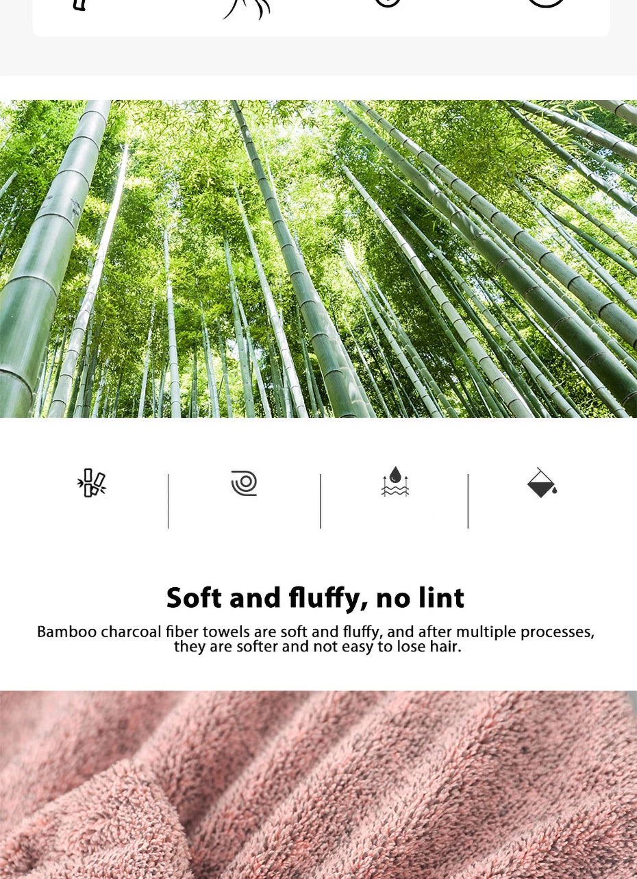 Bamboo Hair Towel Wrap – Microfiber Hair Drying Shower Turban with Bowknot