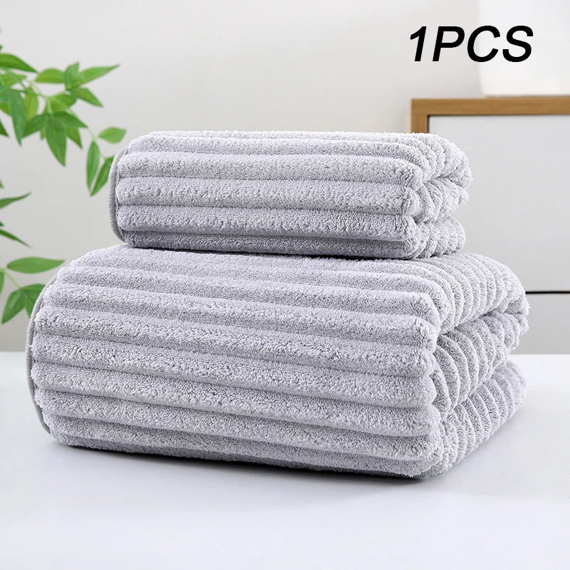 Bamboo Charcoal Coral Velvet Bath Towel – Super Absorbent