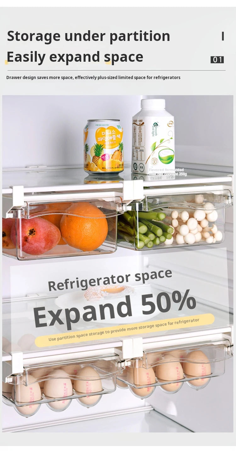 Drawer-Style Refrigerator Egg Storage Box
