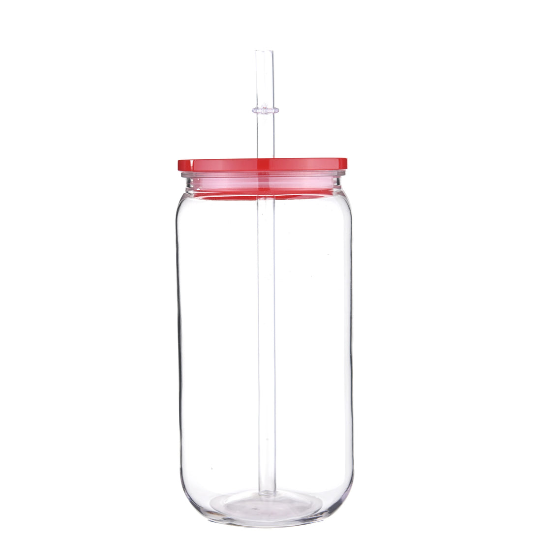 16oz PET Plastic Cup with Colored Lid & Straw