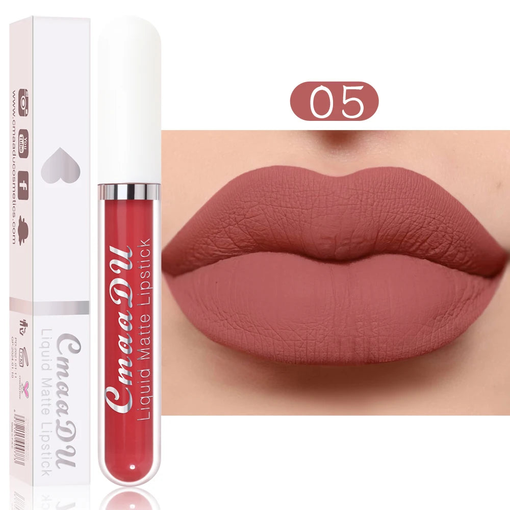 CmaaDu Matte Liquid Lipstick – Long-Lasting, Waterproof Red Lip Stain