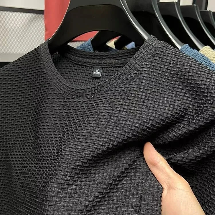 MINISO Men's Bamboo Mesh Ice Silk Short-Sleeve T-Shirt