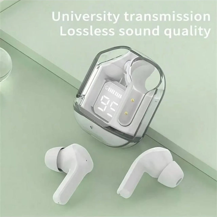 T2 TWS Transparent Wireless Earbuds – Bluetooth Headset with Digital Display & Stereo Sound