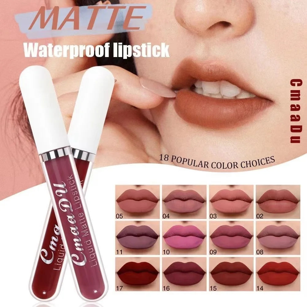 CmaaDu Matte Liquid Lipstick – Long-Lasting, Waterproof Red Lip Stain