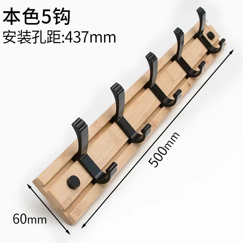Nordic Style Bamboo Coat Rack – Bedroom & Living Room Clothes Hanger with Hooks
