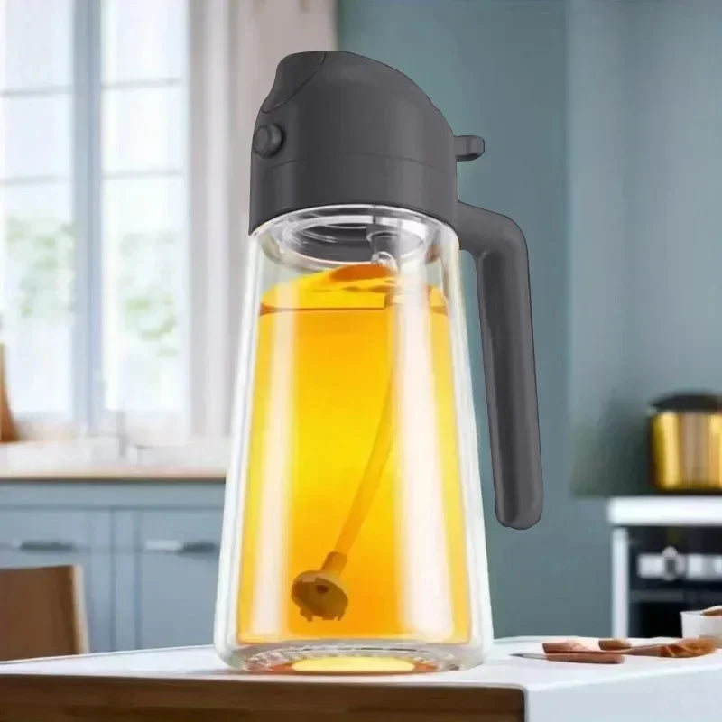 2-in-1 500ML Glass Oil Sprayer – Oil Spray Bottle & Oil Tank for BBQ, Kitchen, Baking, and Picnic