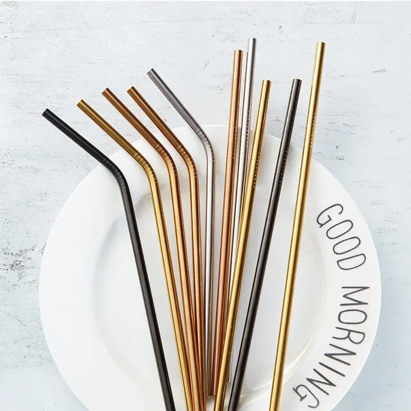 UPORS Reusable 304 Stainless Steel Straw Set