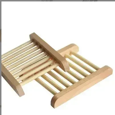 Natural Bamboo Soap Dish – Mildew-Resistant Wooden Drain Tray for Bathroom Use