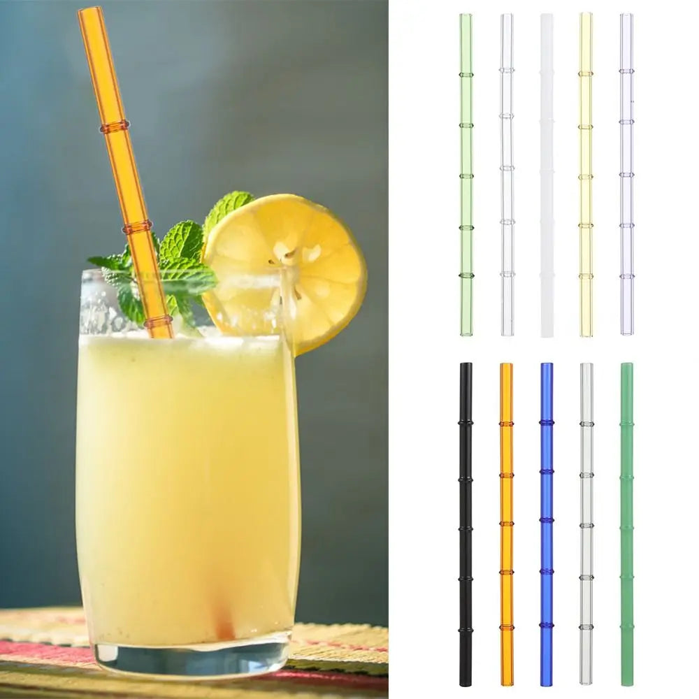 Reusable Glass Straws – Clear Drinking Straws for Juice, Milk, and More