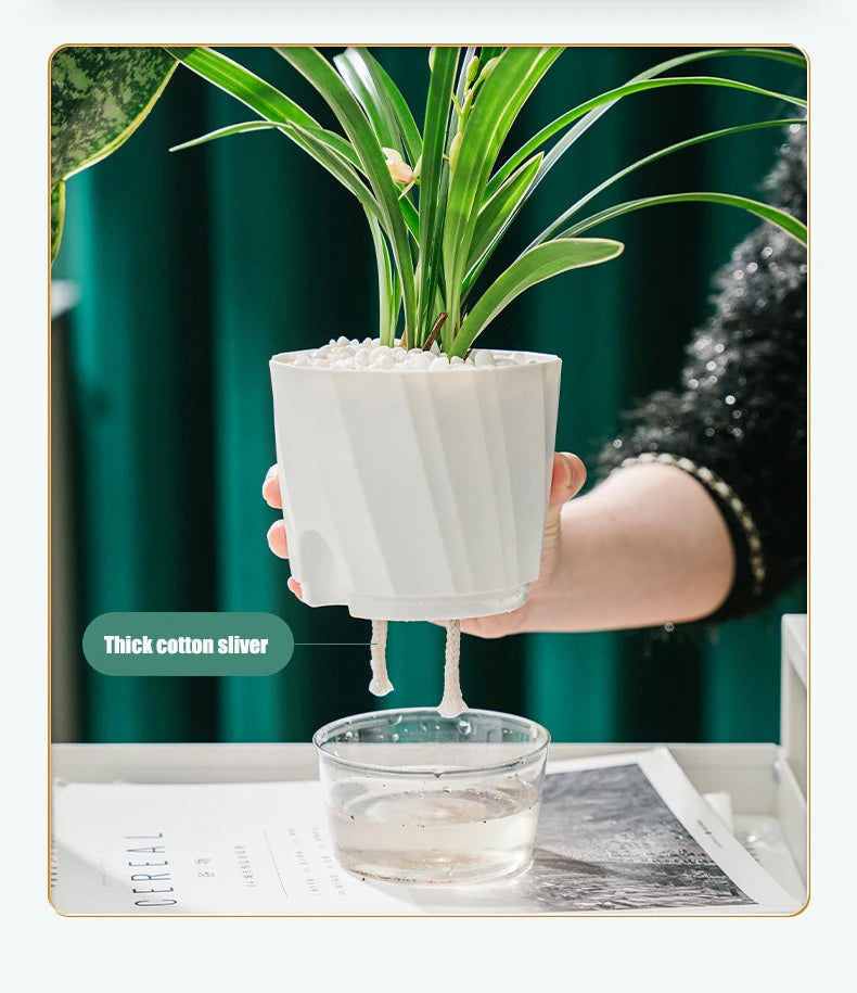Self-Watering Hydroponic Flower Pot – Double Layer Design