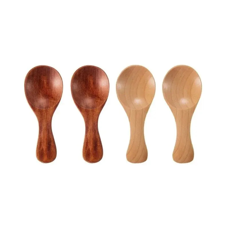 4Pcs Mini Wooden Spoons – Small Kitchen Spice & Condiment Spoons