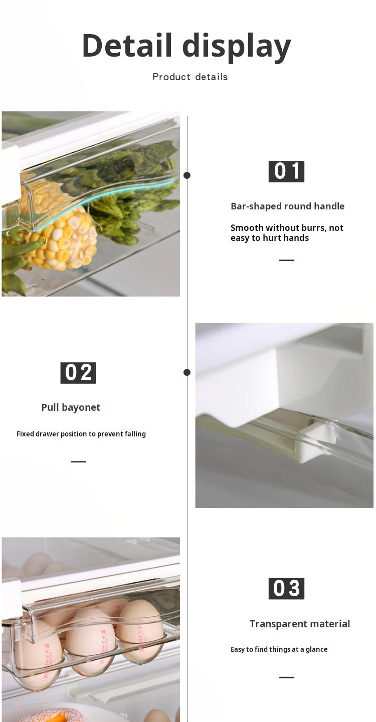 Drawer-Style Refrigerator Egg Storage Box