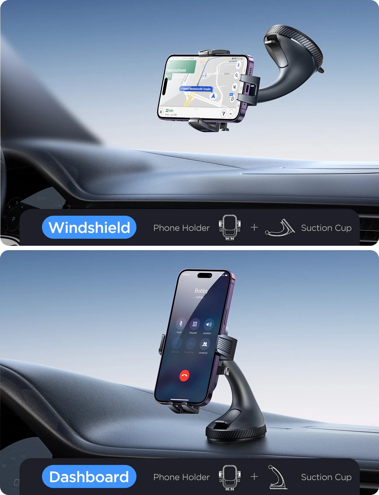 Joyroom Car Phone Holder – Air Vent Mount with 360° Rotation for iPhone, Samsung, Xiaomi, Huawei