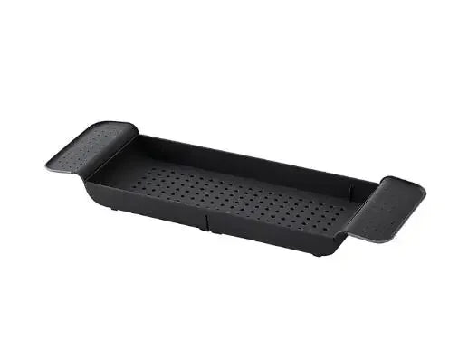 Extendable Bamboo Bathtub Tray – Bath Caddy Rack with Book, Towel & Accessory Holder